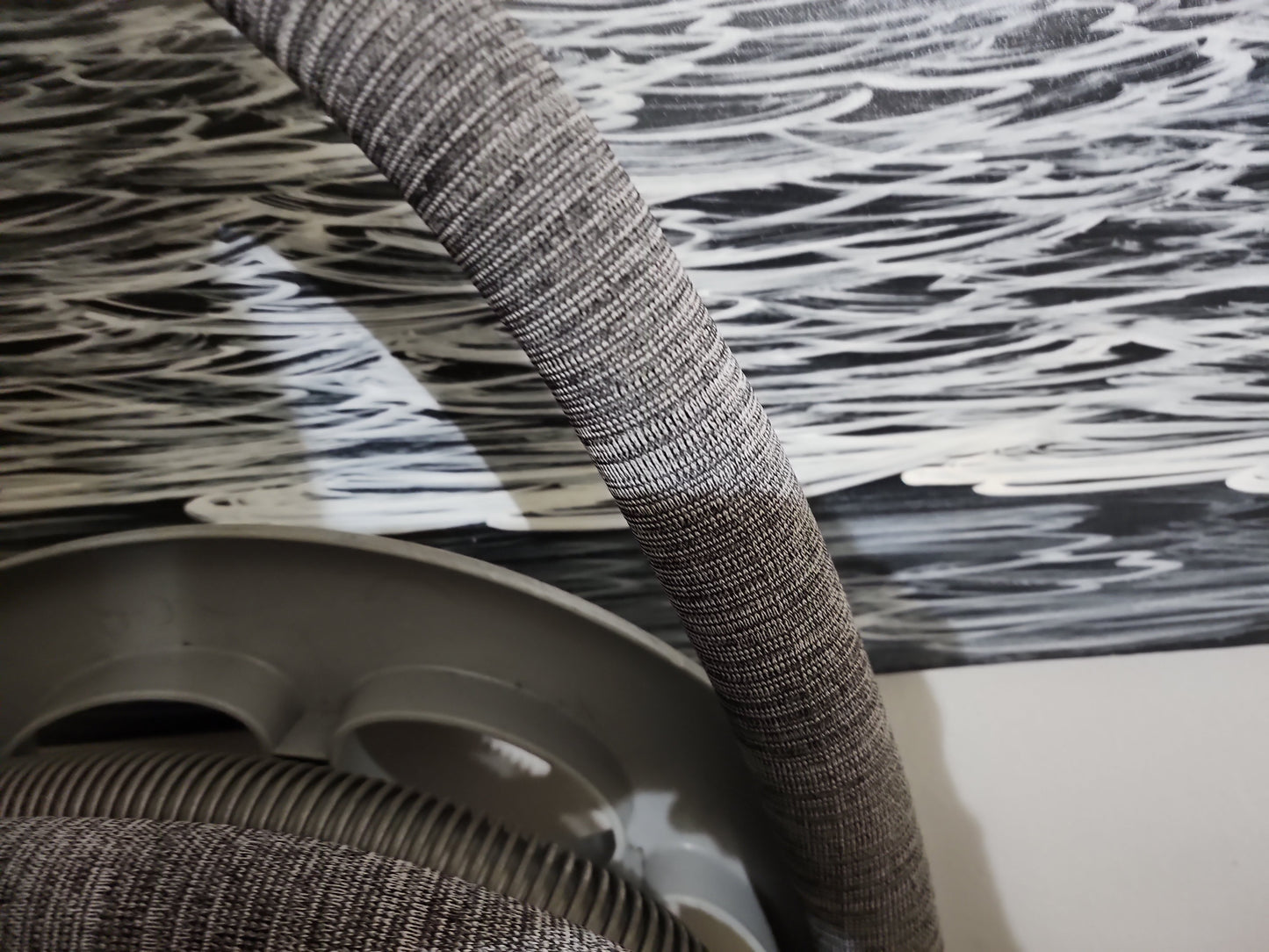 VACUUM "Sock". SOFT 6 foot knit section that fits all size hoses. ONLY VAC HOSE PROTECTION THAT WORKS WITH SELF RETRACTING REELS