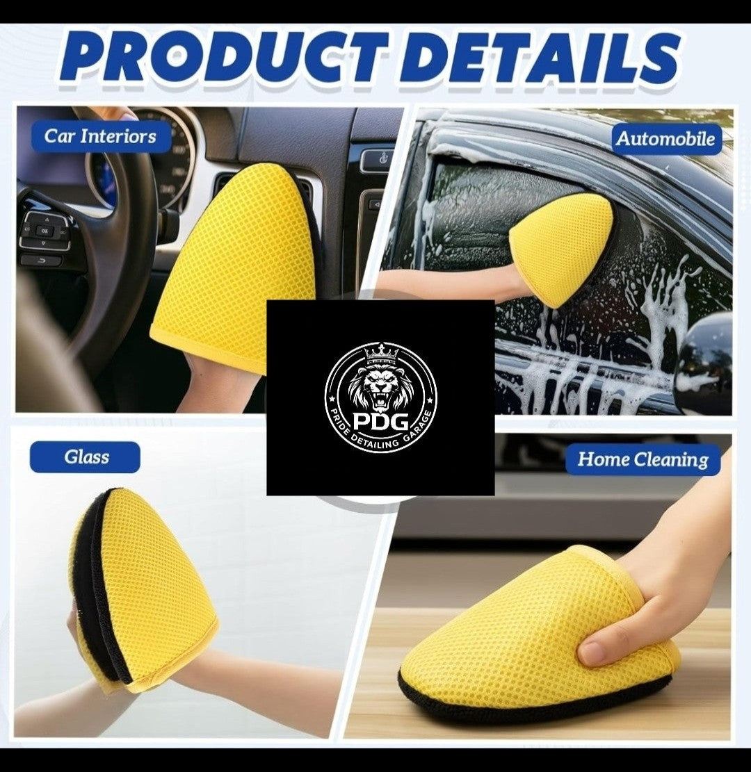 2 PACK "ANTI DROP" INTERIOR SCRUB POCKET. W/ Free faux wool mitt