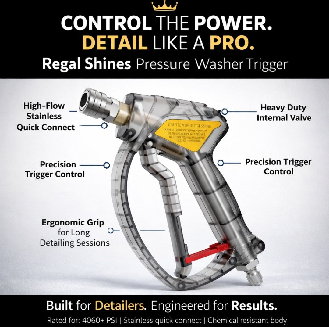 NEWLEY UPGRADED "SMOKED"  PW GUN WITH BUILT IN SWIVEL, DUAL NOZZLE HOLDER AND "6 in 1" NOZZLE