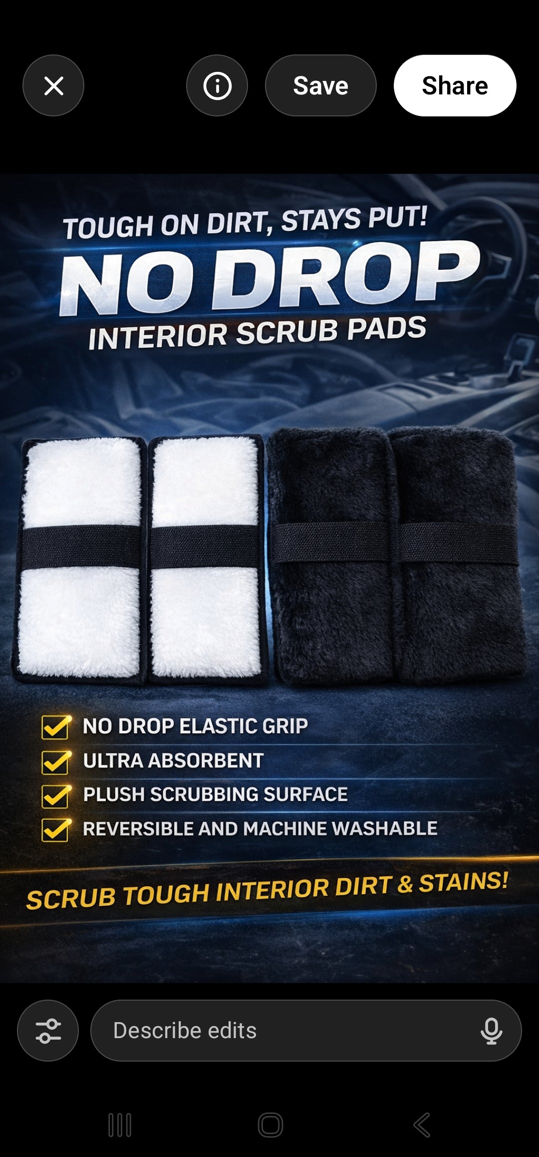 4 PACK "ANTI DROP" APPLICATORS: