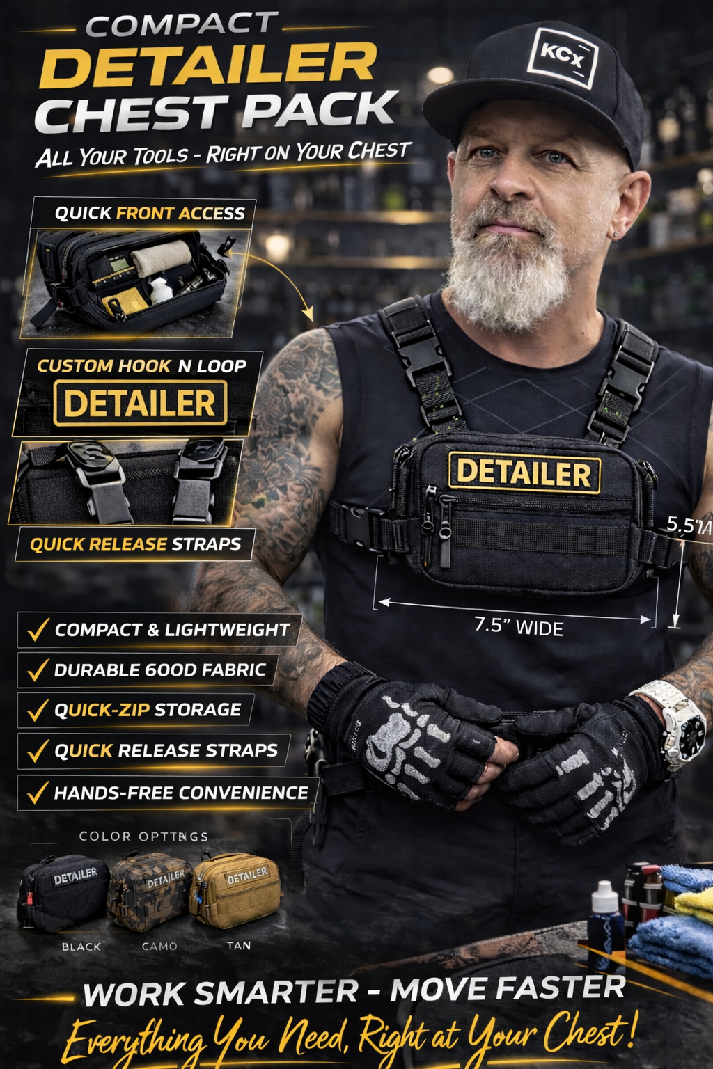 CUSTOM DETAILER CHEST BAG