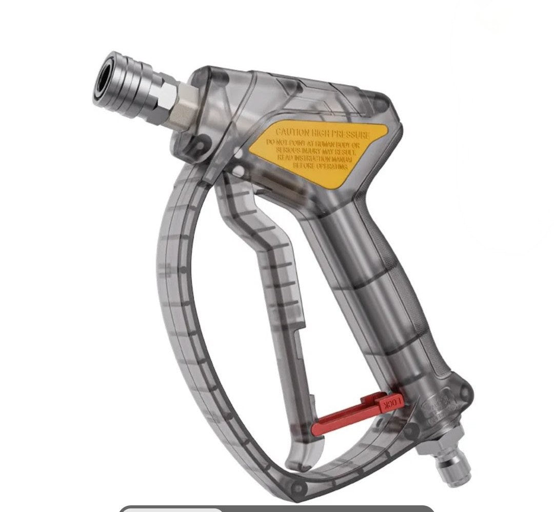 NEWLEY UPGRADED "SMOKED"  PW GUN WITH BUILT IN SWIVEL, DUAL NOZZLE HOLDER AND "6 in 1" NOZZLE
