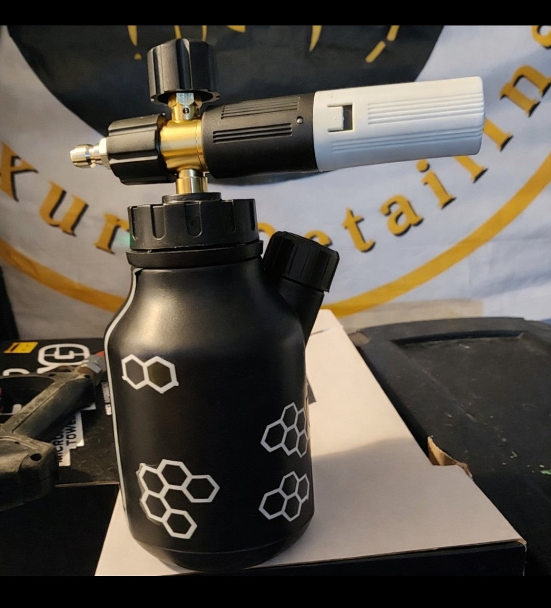 ELITE V5 FOAM CANNON.(PRO CONSTRUCTION)  Foam density control + longevity + corrosion resistance + pro-level output. WAISTLINE HOLSTER SYSTEM.